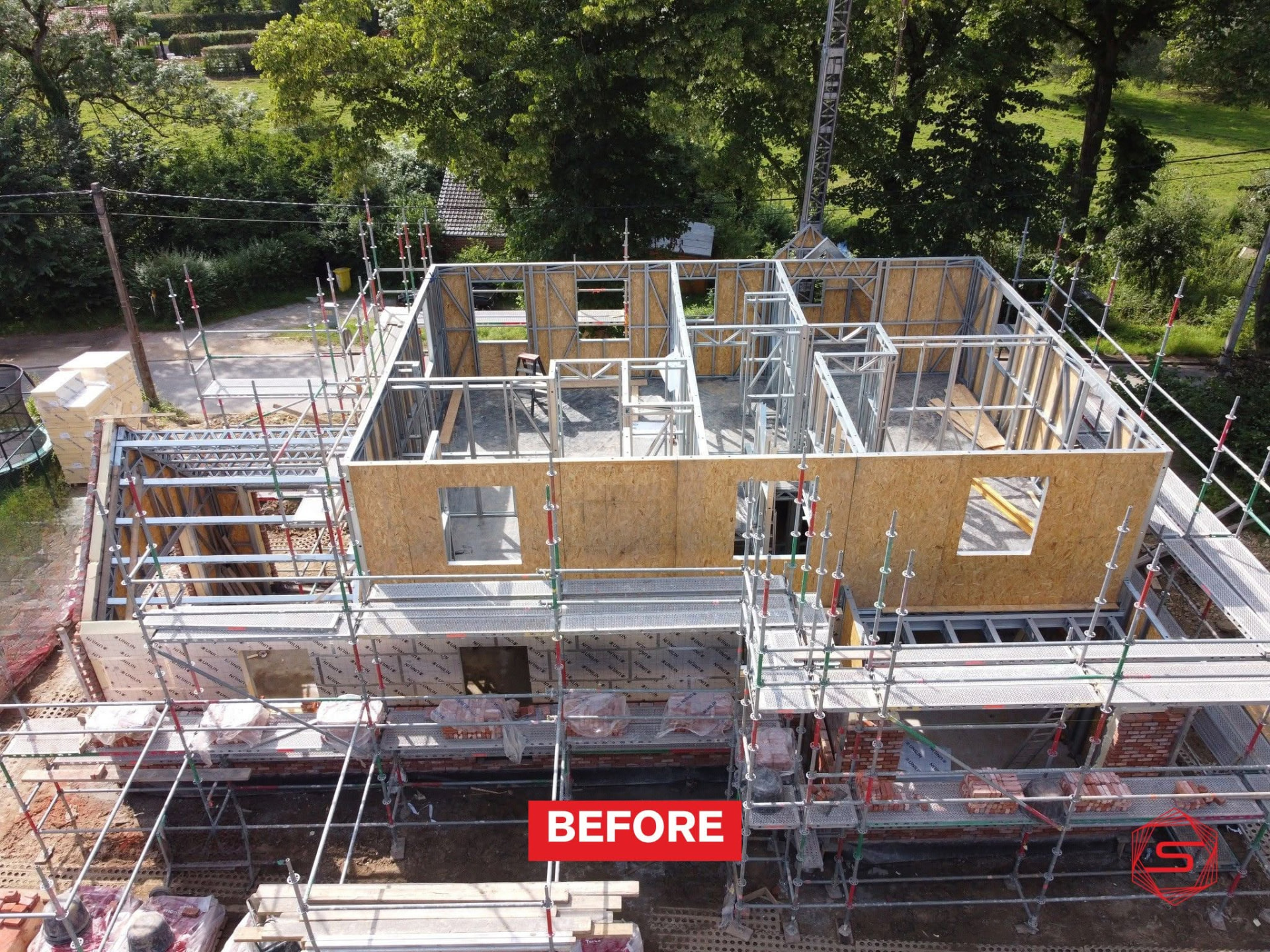 Structure LGS légère sur chantier
