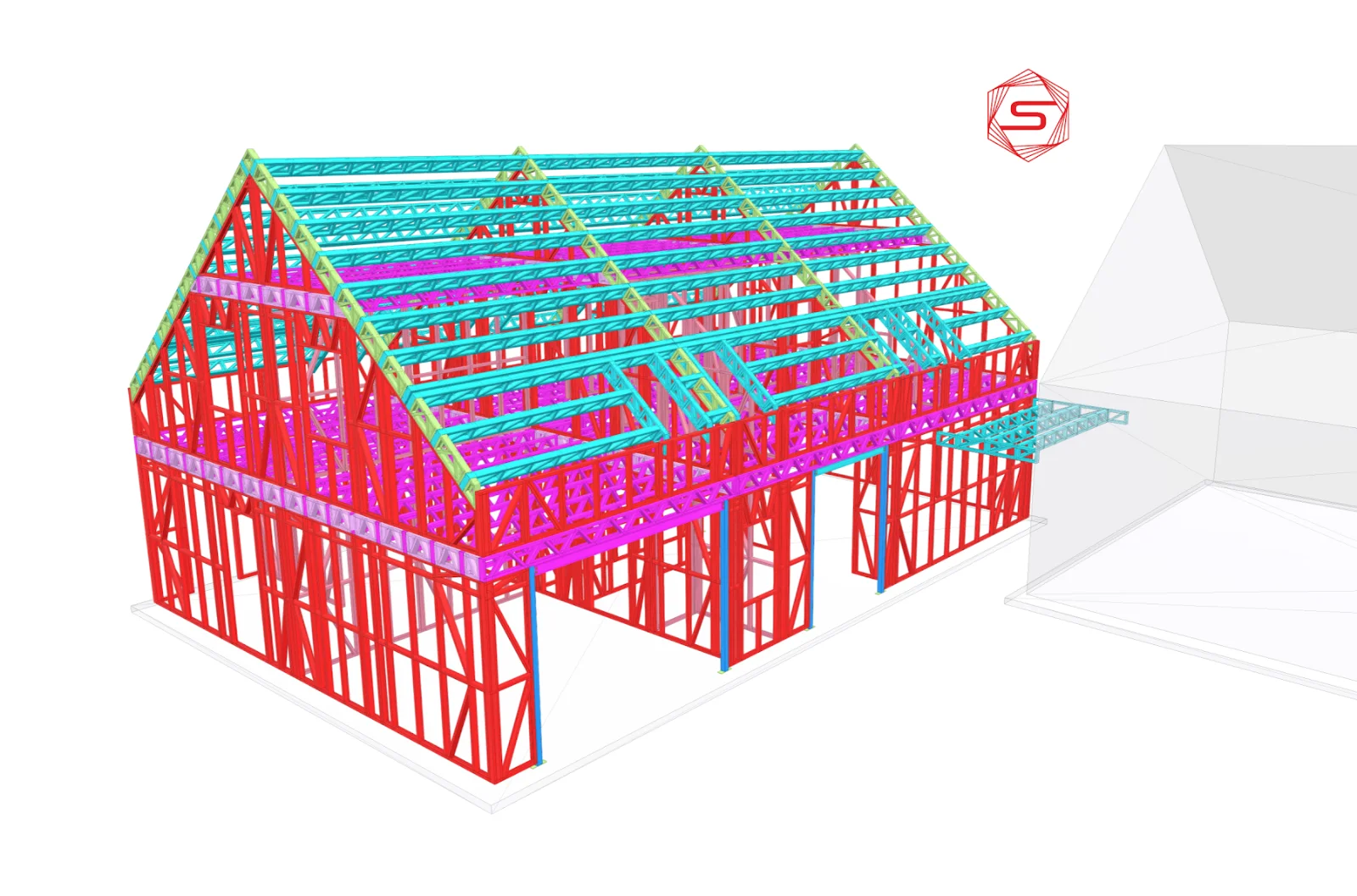 Modèle 3D établi à partir des plans d’architecte
